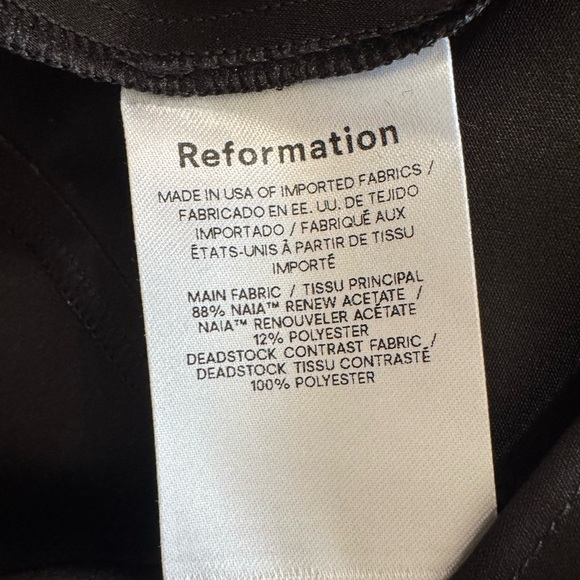 New Reformation Kacia Satin Bow Strap Dress - Picture 16 of 16